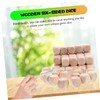 SHINEOFI 50Pcs Blank Wooden Dice Unfinished Sided Cubes for Crafting