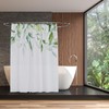 Relaxdays Shower Curtain Plants, Bathroom Curtain 180 x 200 cm,