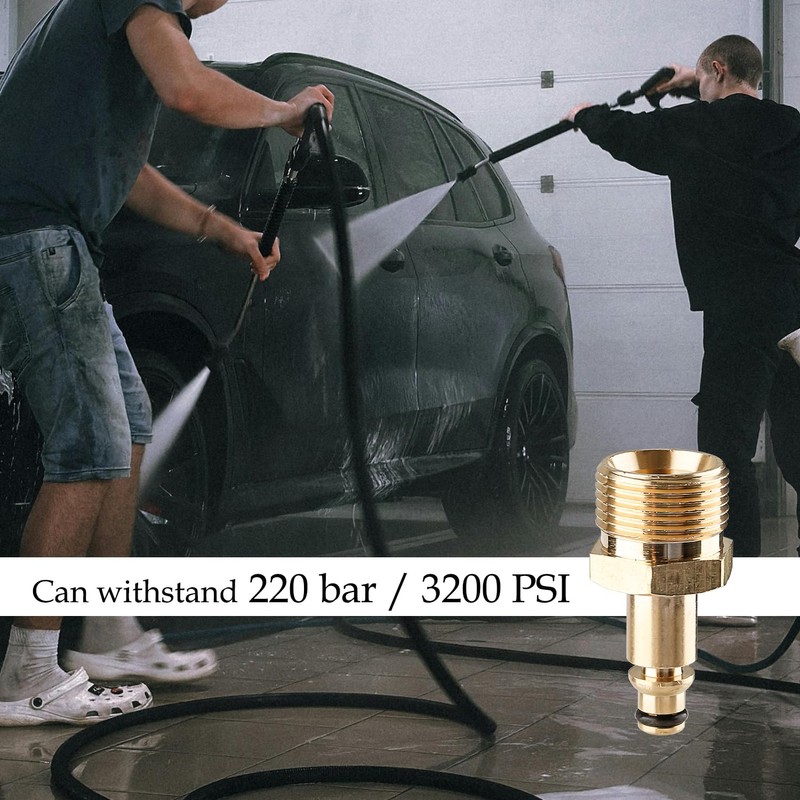 Bojueshaw M22 High Pressure Washer Adapter,Brass Quick Plug-in Connect Coupler