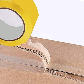 EISTEE Cinta,Cinta de Embalaje,Cinta Adhesiva,Cinta de Embalaje de 4,5 cm x 2,5 cm for Paquetes y Cajas Cinta de Embalaje Resistente (Paquete de 8),Beige (Color : Yellow)
