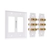 Cable Matters Double Gang Speaker Wall Plate (Banana Plug Wall