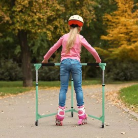 ‎GanFindX GanFindX Folding Skater Aid for Kids Roller Skating, 37" Roller Skate Trainer - Green