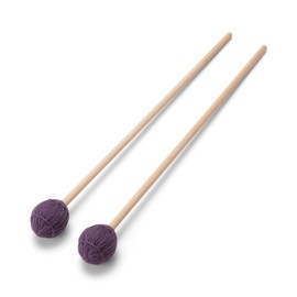 On-Stage Medium-Hard Yarn Mallets - 16″ Solid-Maple-Wood Handle, Yarn-Wrapped Cork Heads for Playing Marimbas, Vibraphones, Tuned Percussion