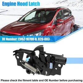 X AUTOHAUX Car Engine Hood Latch Lock for Ford Escape 2013-2019 for Ford Focus for Lincoln MKC 2015-2019 Hood Latch Assembly No.820-003 CV6Z16700B/CV6Z-16700-B