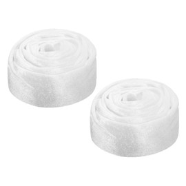 PATIKIL 1.97" x 6Ft Chandelier Chain Cord Cover, 2 Pcs Velvet Cloth Fabric Chain Sleeve for Chandelier, Wires Swing, Cable, White