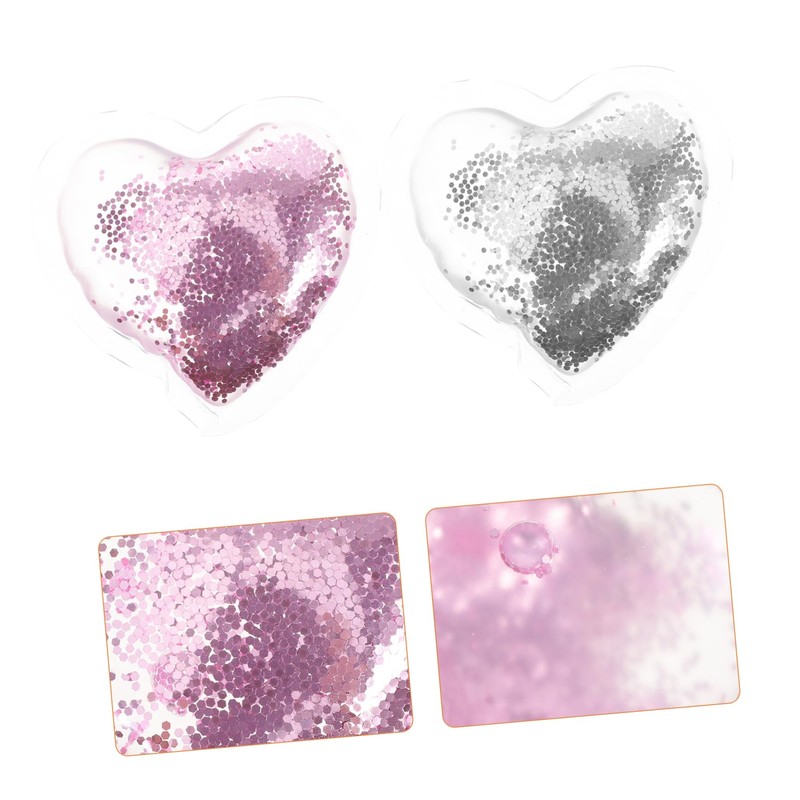 NOLITOY Eye Cool Pad Set 4pcs Heart Shape Gel Eye