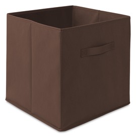 Casafield Set of 6 Collapsible Fabric Cube Storage Bins, Brown - 13" Foldable Cloth Baskets for Shelves, Cubby Organizers & More