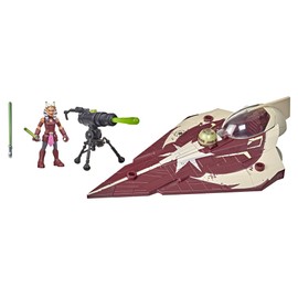 STAR WARS STAR WARS Toys Mission Fleet Ahsoka Tano Delta-7 Jedi Starfighter, Starfighter Strike 2.5-Inch-Scale Figure and Vehicle, Ages 4 and Up, (F3790)