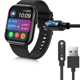 Compatible con el cargador de reloj inteligente RUWGT, cargador magnético de repuesto USB compatible con el reloj inteligente RUWGT G44 (paquete de 2 unidades-negro y negro, compatible con RUWGT G44)