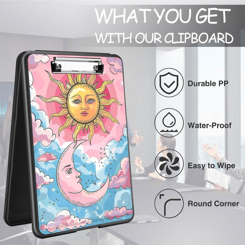 Clipboard with Storage, High Capacity Plastic Storage Clipboard with Pen