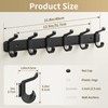 Coat Rack Wall Mounted Heavy-Duty: Metal Coat Hanger 6 Hooks