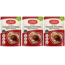 Linwoods Flaxseed, Chia, Apple & Cinnamon 200 Grams (3 Pack)