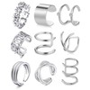 incaton Ear Cuff Stainless Steel 9 Pieces Non Pierced Earrings