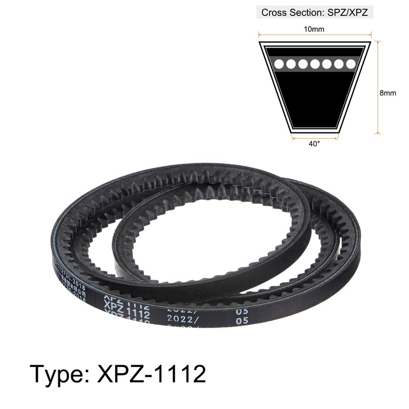 sourcing map XPZ1112 V-Belt Drive Belt 1112 mm Pitch Length
