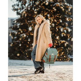 Modoker Vintage Laptop Backpack for Women Men,Travel Backpacks with USB Charging Port Fashion Backpacks for Working Women Fits 15.6Inch Notebook, Green