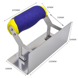 Concrete Tools Set Stainless Steel Corner Trowel 2 PC (Inside & Outside) Drywall Corner Knife Set Plastering Bricklaying Finishing Kit