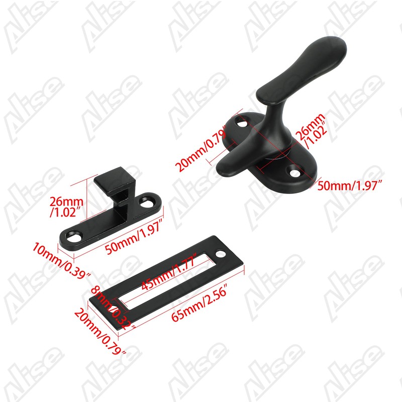 Alise Flip Latch Lock, 360 Degree Swinging Gate Latches Door
