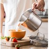 KANGXW Stainless Steel Milk Pot, 2.7 Quart Saucepan, With Pour