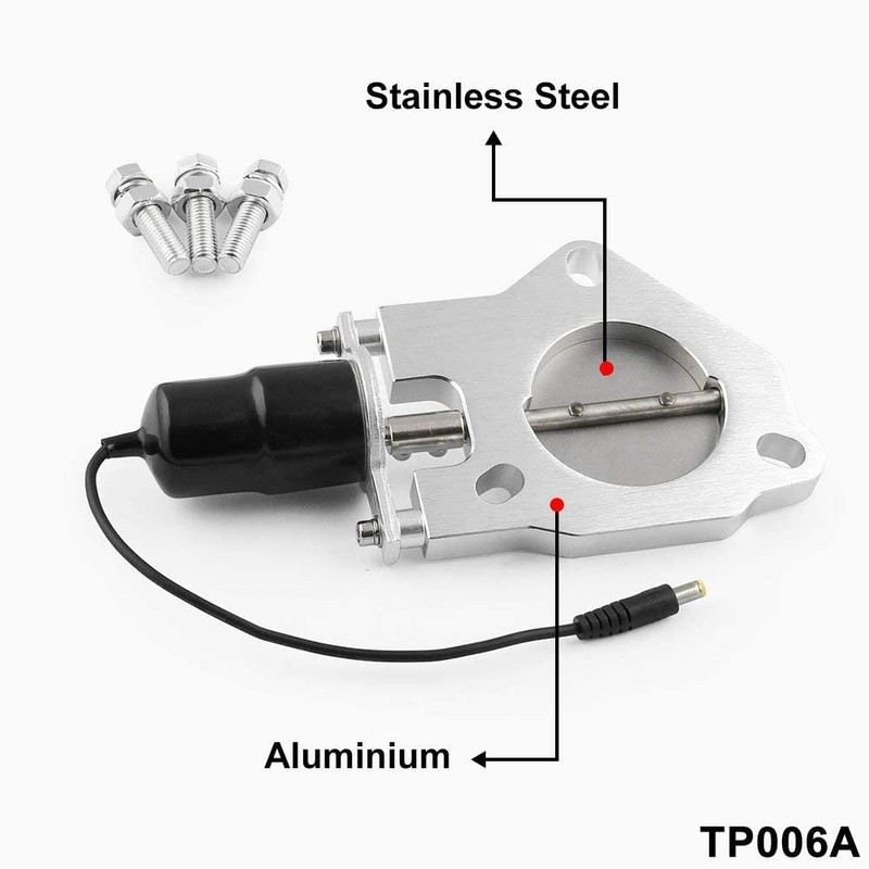 TOTMOX 2.5 Inch Electric Exhaust Valve Downpipe Systems Remote Control