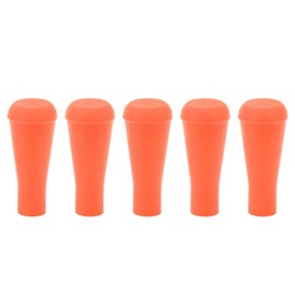 HERCHR 5Pcs Archery Rubber Arrow Tips, 6mm Rubber Arrowheads Archery Arrow Head Safety Blunt Point Broad Heads for Training(Orange)