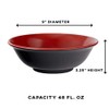 Happy Sales HS2BM-48RDBK, Set of 2 Japanese Melamine Large Bowls,