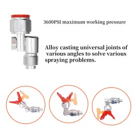 2-Pack 7/8 Inch Thread Swivel Joint for Airless Paint Spray Gun - 180 Degree Rotation Fit for Spray Gun Accessories (Model: 235486)