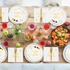Bogoke 75PCS Happy Birthday Paper Plates - 7 Inch White