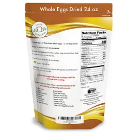 Judee's Whole Egg Powder (24 OZ -1.5 lb) (Non-GMO, Pasteurized, USA Made, 1 Ingredient, Produced from the Freshest of Eggs)(50 lb Bulk Size Available)