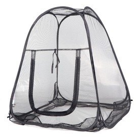 Mesh Plant Cover from Animals, Plant Netting Pest Guard Cover, Plant Tent Cage Pop-up with 4 Stakes for Vegetables, Fruits, Flowers, 28 x 28 x 32 Inches