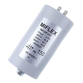 Start-up capacitor motorcondenser 150μF 400V 65x119mm plug; Miflex; 150uF