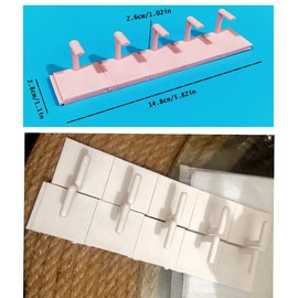 NentMent 20 Pack Nail Practice Stand Tip Holder Display Base Detachable Rack for False Nail Tips Painting Beginner Showing Training Fingernail Art Manicure Tool Home Salon ( White+Pink )