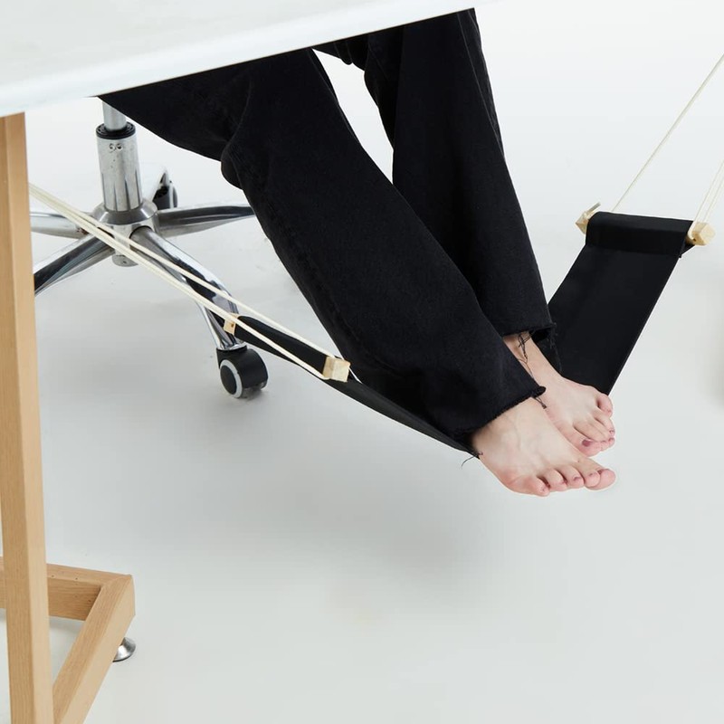 DMcore Canvas Foot Rest Hammock, Adjustable Mini Foot Rest Stand