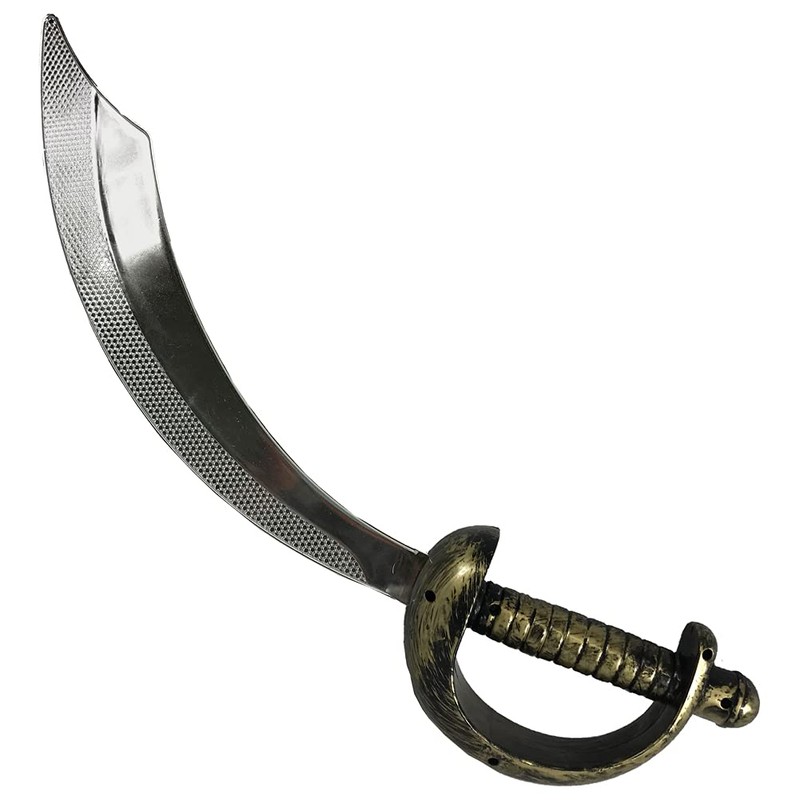 NOVELTY GIANT WWW.NOVELTYGIANT.COM Plastic Pirate Cutlass Sword Costume Accessory Silver,