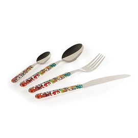 Excelsa Lisbon 16-Piece Stainless Steel Cutlery Set with Plastic Handle
