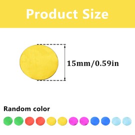 Ruidee 50g/1.76oz Round Confetti 15mm Metallic Foil Confetti Glitter Dot Sequins Table Confetti Sprinkle Throwing Circles Confetti for Birthday Party Wedding (YZX/Colour)