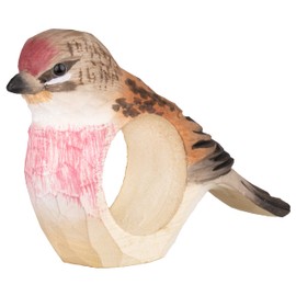 Wildlife Garden WG4572 Napkin Ring Blood Handcarved Wooden Napkin Ring for Table Decoration