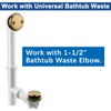 Anpean Brass Tip-Toe Tub Drain Kit with Basket Strainer and