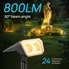 Consciot Solar Spot Lights Outdoor Waterproof, 24 LED Dusk-to-Dawn Solar