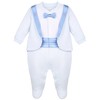 Lilax Baby Boy Gentleman Tuxedo Footie Christmas Holiday Outfit with