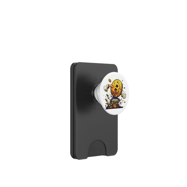 Bitcoin Meme Money Coin Gold Comic Animated Funny Funny PopSockets