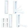 JXYT 4PCS Folding Coat Hooks, Heavy Duty Metal Foldable White
