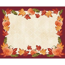 Trendware Leaves and Pumpkin Placemats, 36 Count