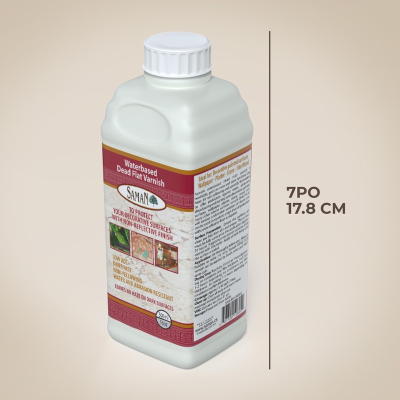 SamaN Waterbased Dead Flat Varnish SAM-801 – Protects Decorative Surfaces
