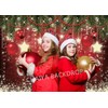 CHAIYA 8X6ft Red Christmas Backdrop Sparkling Stars Christmas Backdrops for