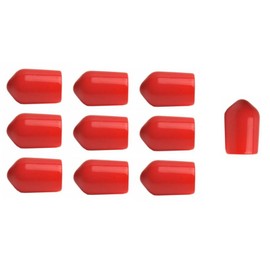 RiteAV - Fiber Optic Dust Caps for Fiber Bulkheads - 100 caps - (ST Mutlimode or Singlemode) (Red)