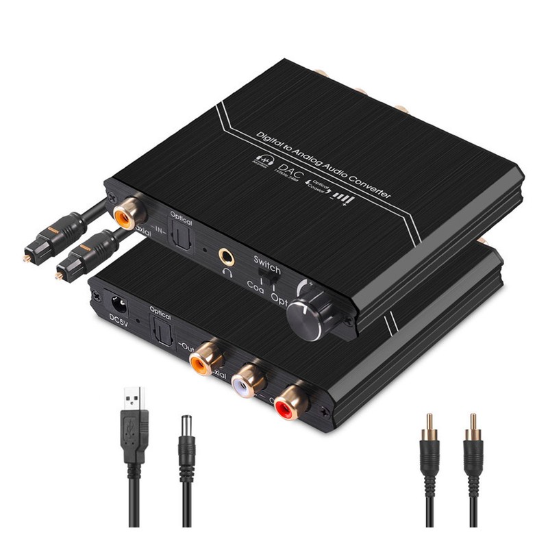 192KHz Digital to Analog Sound Converter with Volume Adjustment Digital