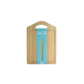 Apollo Housewares Rubberwood Chopping Board with Hanlde, Natural Wood, T3317