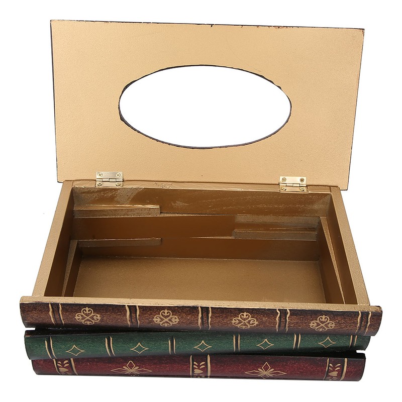 Book Shaped Tissue Box Home Decoration Storage Props Office Ornaments