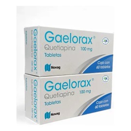 2 Cajas De Gaelorax Quetiapina 100mg C/60 Tabletas Novag