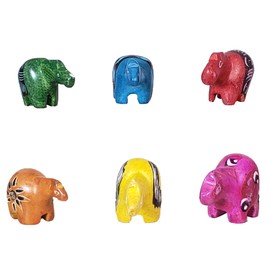 Jungle Safari Assorted Wild Animals Soapstone Hand-Made Vary in Color and Animals (Zebra)
